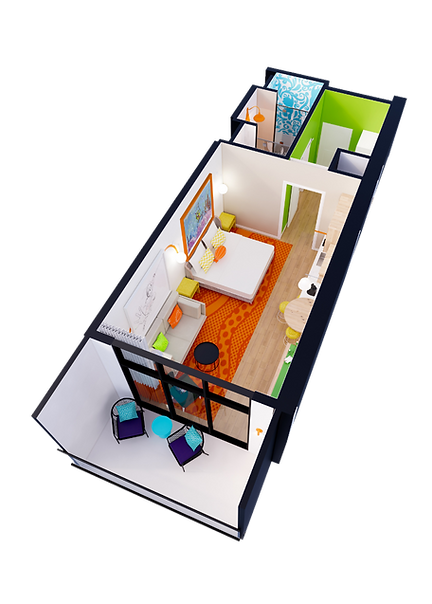 Studio 3D floor plan rendering